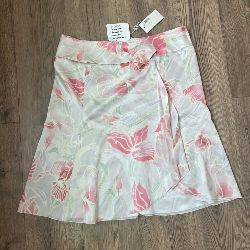 NWT Armani Collezioni Silk Floral Skirt Sz 14 Feminine Business Party